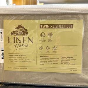 Twin XL Sheet Set 100% Pure Cotton
